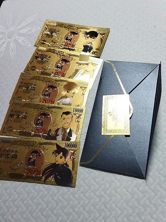 名侦探柯南 conan 金箔纪念钞 5张一...