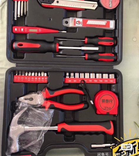 日常家用工具套装大全五金手电钻多功能工具箱...