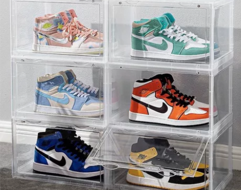 【全新包邮30元12个！】全透明鞋盒收纳盒...