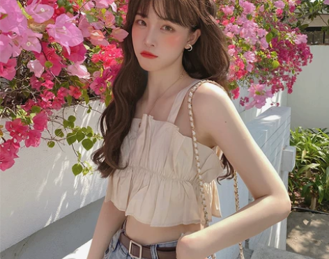 2022春夏新款网红小吊带外穿打底衫无袖泫...