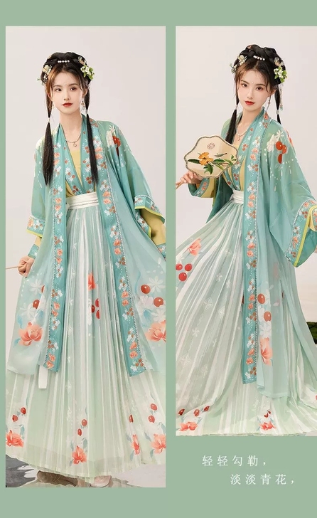 劲合汉服女中国风【半城桃色】宋制长褙子对襟...