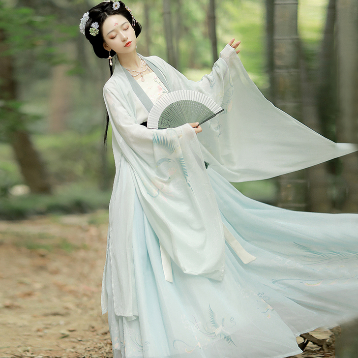 劲合夫诸原创汉服女重工刺绣一片式齐腰襦裙4...