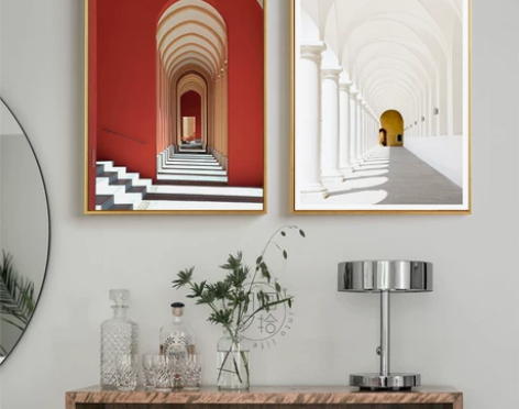 朝花夕拾 简约现代复古红色建筑艺术教堂罗马...