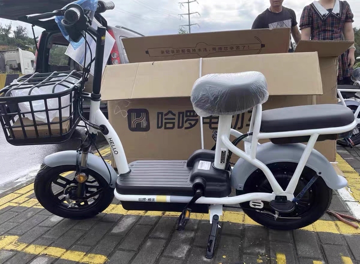 哈啰电动车新国标电动自行车锂电池48V代步...