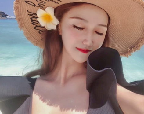 余潇潇同款大檐字母草帽女夏小清新学生韩版百...