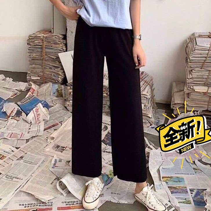 加绒阔腿裤女学生韩版宽松秋冬新款高腰显瘦百...
