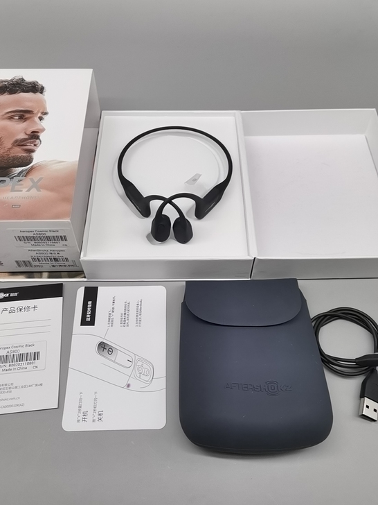 韶音as800骨传导耳机闲置黑色正品