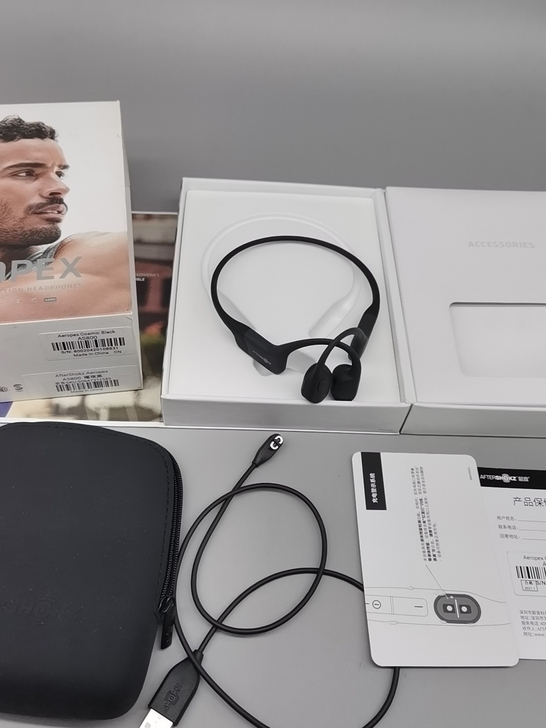 韶音as800骨传导耳机闲置黑色正品
