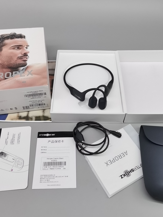 韶音as800骨传导耳机闲置黑色正品