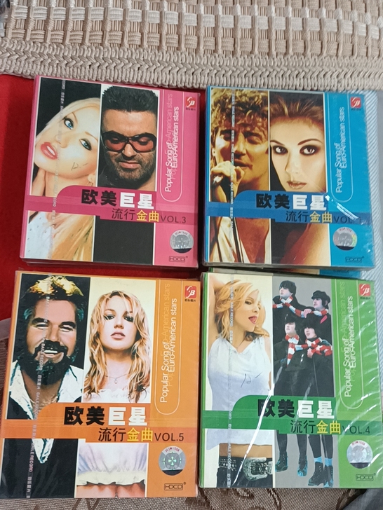 欧美流行音乐DVD1345，共4盒，欧美巨...