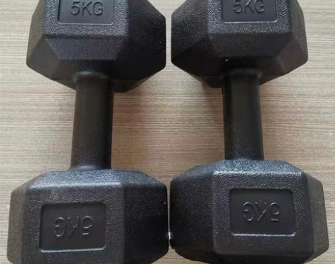 全新哑铃便宜出一对包邮六角固定哑铃足重5k...