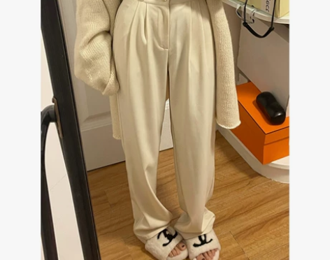 ?留下1992 时髦雅痞春夏阔腿裤女宽松垂...