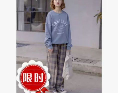 ?楞几屋原创设计秋冬格子 复古 百搭 显瘦...