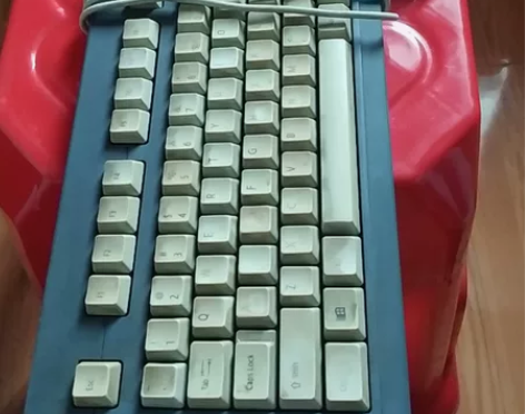 古董级台式机电脑ps2圆头有线键盘 好的 ...