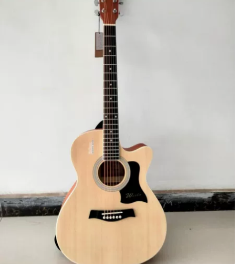 威伯吉他38寸木色单板有赠品教程吉他袋 仅...