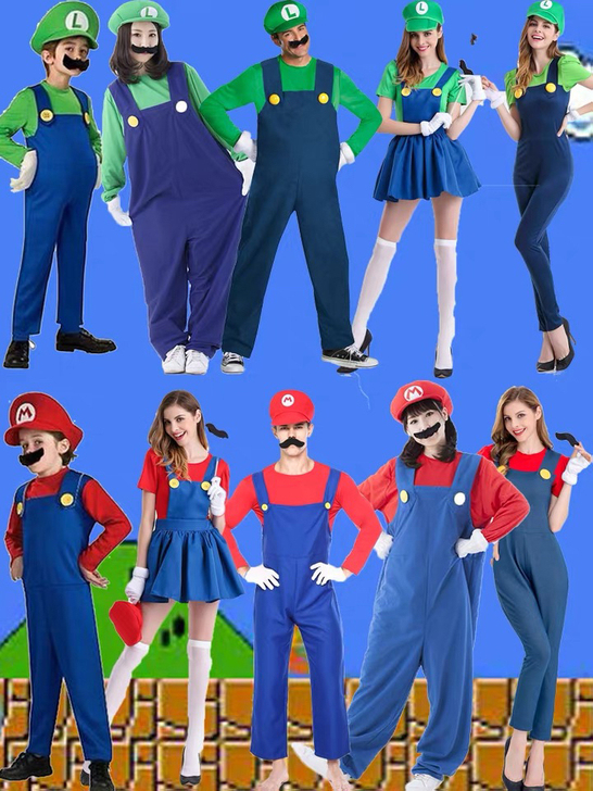 万圣节成人Cosplay马里奥化妆舞会装扮...
