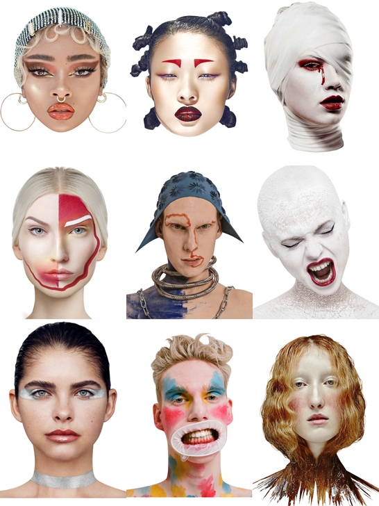 服装效果图 74个人体模特头部素材 PNG...