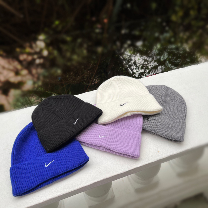 nike耐克小勾毛线帽针织帽 情侣同款