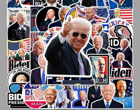 50张拜登涂鸦贴纸 个性跨境人物贴纸DIY...