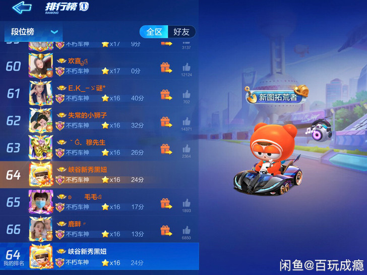 闲鱼最稳跑跑卡丁车L1驾照高速145,五区...