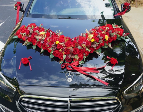 大v森系主婚车装饰车头花用品套装仿真花车 ...