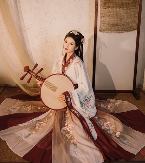 青藜册【芳菲吟】晋制日常春夏汉服三件套装舒...