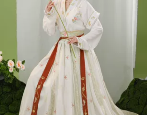 玉术【一览芳华】原创汉服女唐褙子圆领衫褶裙...