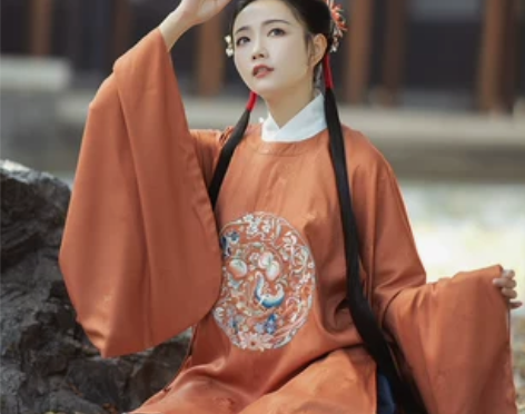 兰若庭 如约 圆领大襟 明制 汉服 暗纹 ...