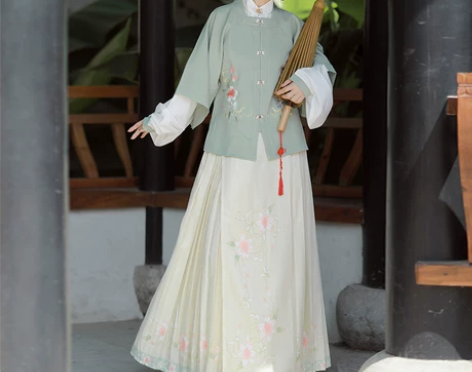 明制汉服女中国风古装春秋正品原创月华清改良...