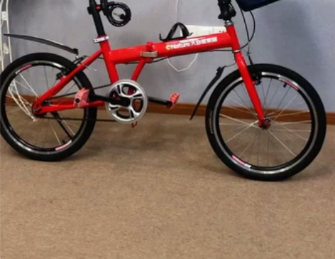 20寸折叠自行车,刹车灵活,自带前置车篮,...