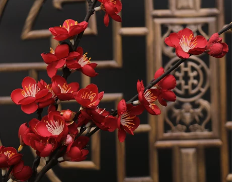 腊梅干花假花装饰仿真梅花枝