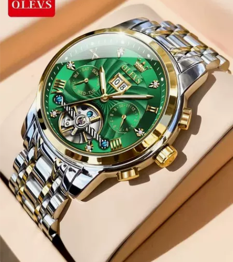 男士手表瑞士认证绿水鬼全自动手表男机械表正...