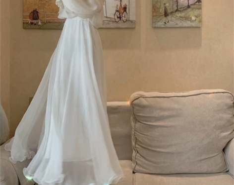 温柔金丝双层雪纺大摆裙闪闪光泽仙女飘逸半身...