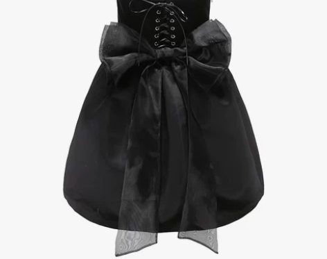 DamnGirl原创设计鱼骨束腰连衣裙千禧...