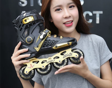 轮滑鞋直排轮可调溜冰鞋成年人儿童男女花式旱...