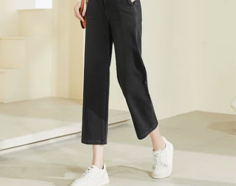 索菲丝尔2022春季新款高腰宽松显瘦时尚简...