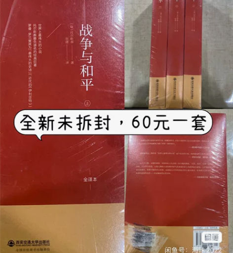 《战争与和平》整套，正版书籍，全新未拆封，...