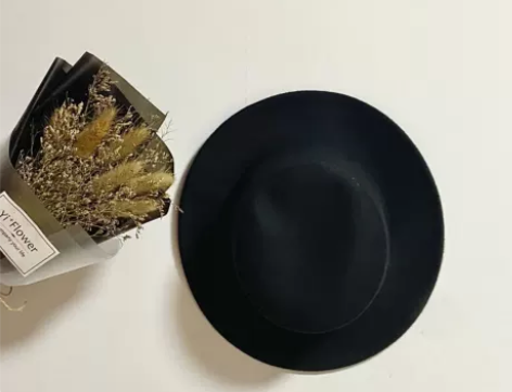 恬恬很甜 ins秋款经典简约儿童平沿礼帽百...
