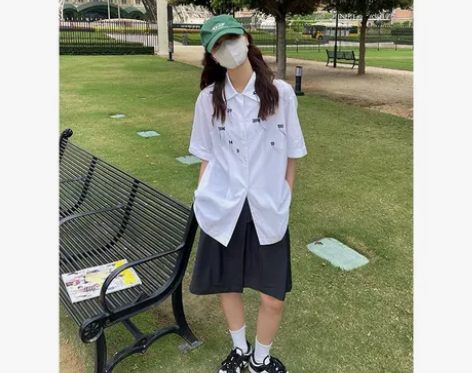 Seven4lee夏日西部 工装短裤女日系...