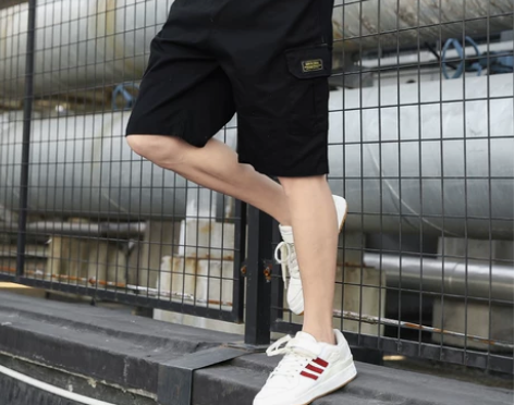 夏季五分工装短裤男士宽松余文乐潮牌薄款直筒...