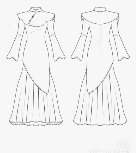 【服装款式图代画】可procreate/p...