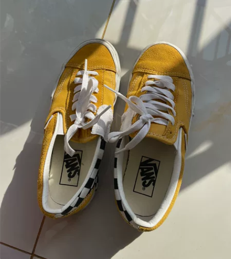 Vans 专柜正品购入 黄色棋盘格 板鞋 ...