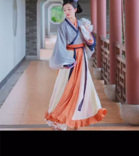 汉衣晟道晋制交领襦裙汉服 临风 XL码 3...
