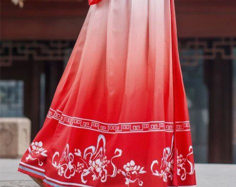如梦霓裳汉服女装襦裙交领惜春令花朵印花衫裙...