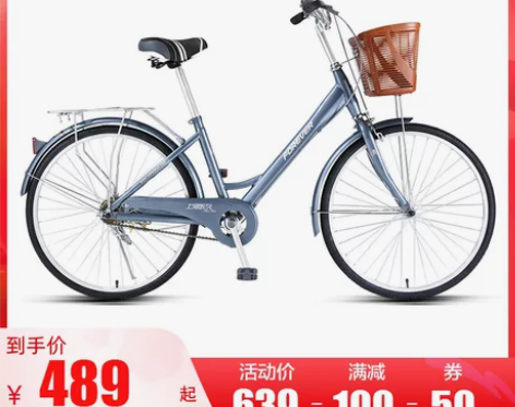 官方旗舰店永久牌通勤自行车女士单车男轻便成...