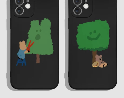 可爱小熊情侣iPhone14手机壳适用苹果...