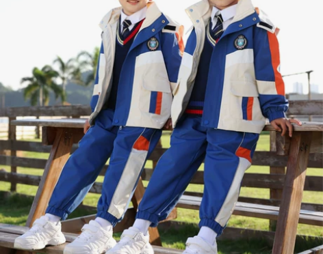 小学生校服冲锋衣三件套秋冬装加厚儿童班服套...