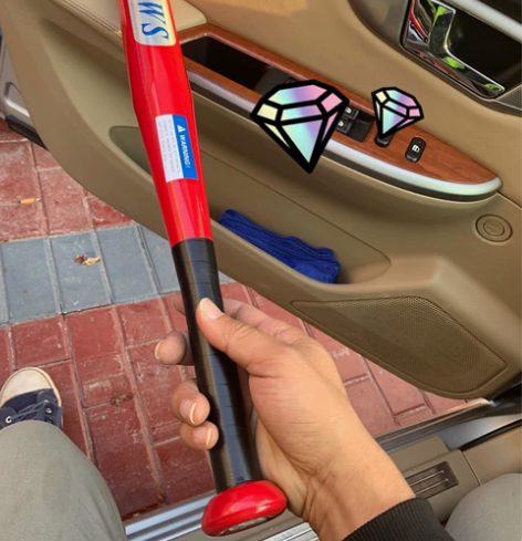 (清苍)棒球棍处理棒球杆 加厚合金钢车载防...