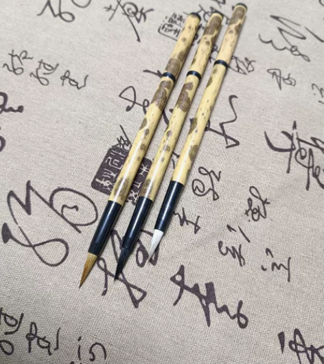 小楷行囊毛笔3支,便携式毛笔,腰力好,蓄墨...