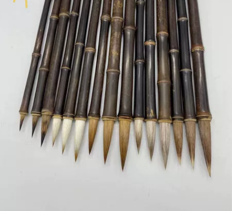 自家老人老技师纯手工制作的精致紫毫毛笔，兼...